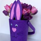 Felt Easter Bunny Vase